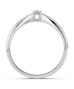 Alternative view of Solitaire Ring (Round), 0.06 ct — 101-10021(2.5)