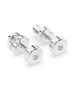 Alternative view of Solitaire Butterfly Earring (Round), 0.04 ct — 102-10050