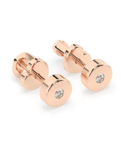 Solitaire Butterfly Earring (Round), 0.04 ct — 102-10050 - Image 8