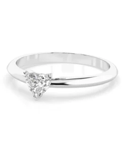 Solitaire Ring (Heart), 0.3 ct — 101-10190(0.30)HRT - Image 3