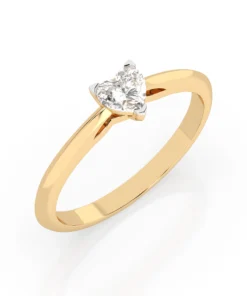 Solitaire Ring (Heart), 0.3 ct — 101-10190(0.30)HRT - Image 4