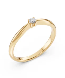 Solitaire Ring (Round), 0.06 ct — 101-10021(2.5) - Image 4
