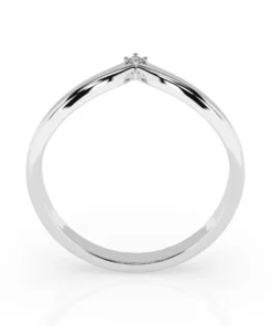 Alternative view of Minimalism Ring (Round), 0.01 ct — 101-10161/3