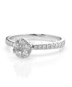Illusion Ring (Round), 0.03 ct — 101-10015/4(2.0) - Image 3