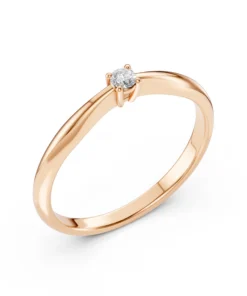 Solitaire Ring (Round), 0.06 ct — 101-10021(2.5) - Image 7