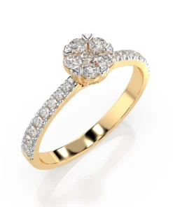 Illusion Ring (Round), 0.03 ct — 101-10015/4(2.0) - Image 4