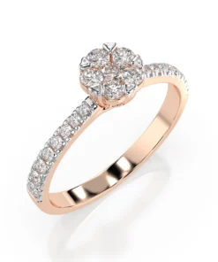 Illusion Ring (Round), 0.03 ct — 101-10015/4(2.0) - Image 7