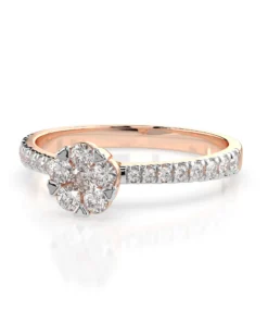 Illusion Ring (Round), 0.03 ct — 101-10015/4(2.0) - Image 9