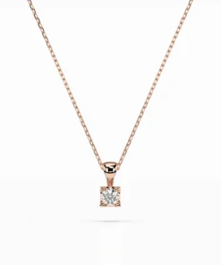 Solitaire Necklace (Round), 0.15 ct — 104-10013(3.4) - Image 7
