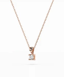 Solitaire Necklace (Round), 0.15 ct — 104-10013(3.4) - Image 8