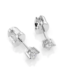 Solitaire Butterfly Earring (Round), 0.12 ct — 102-10025(2.5) - Image 3