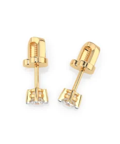 Solitaire Butterfly Earring (Round), 0.12 ct — 102-10025(2.5) - Image 5