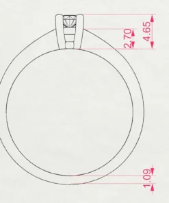 Solitaire Ring (Round), 0.1 ct — 101-10021(3.0) - Image 11