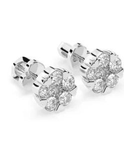 Alternative view of Illusion Earring (Round), 0.2 ct — 102-10015/2(3.0)