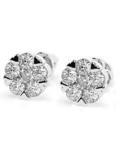 Illusion Earring (Round), 0.2 ct — 102-10015/2(3.0) - Image 3