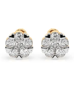Illusion Earring (Round), 0.2 ct — 102-10015/2(3.0) - Image 4