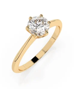 Solitaire Ring (Round), 0.35 ct — 101-10027(4.5) - Image 4