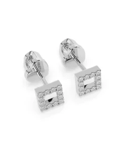 Minimalism Earring (Round), 0.14 ct — 102-10053 - Image 2