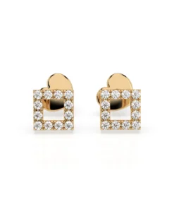 Minimalism Earring (Round), 0.14 ct — 102-10053 - Image 4
