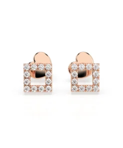 Minimalism Earring (Round), 0.14 ct — 102-10053 - Image 7