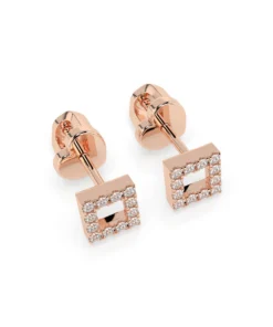 Minimalism Earring (Round), 0.14 ct — 102-10053 - Image 8