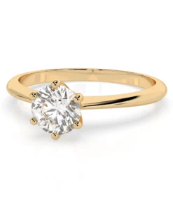Solitaire Ring (Round), 0.35 ct — 101-10027(4.5) - Image 6