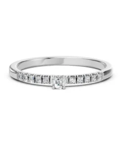 Solitaire Eternity Ring (Round), 0.07 ct — 101-10126/2(2.6) - Image 3