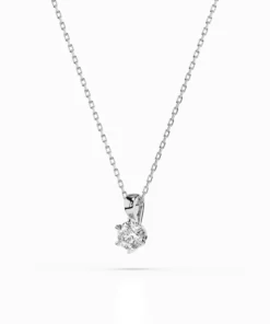Alternative view of Solitaire Necklace (Round), 0.15 ct — 104-10004(3.4)