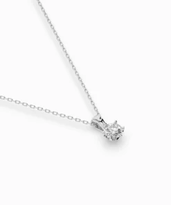 Solitaire Necklace (Round), 0.15 ct — 104-10004(3.4) - Image 3