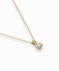 Solitaire Necklace (Round), 0.15 ct — 104-10004(3.4) - Image 6