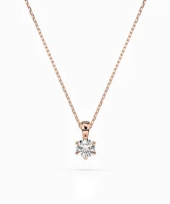 Solitaire Necklace (Round), 0.15 ct — 104-10004(3.4) - Image 7
