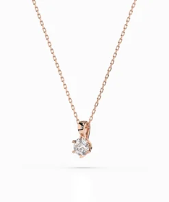 Solitaire Necklace (Round), 0.15 ct — 104-10004(3.4) - Image 8
