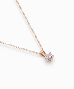 Solitaire Necklace (Round), 0.15 ct — 104-10004(3.4) - Image 9