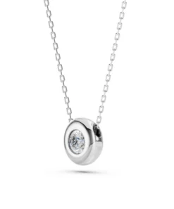 Alternative view of Solitaire Necklace (Round), 0.15 ct — 104-10007(3.4)