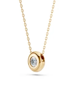 Solitaire Necklace (Round), 0.15 ct — 104-10007(3.4) - Image 5