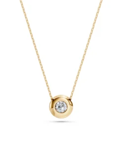 Solitaire Necklace (Round), 0.15 ct — 104-10007(3.4) - Image 6
