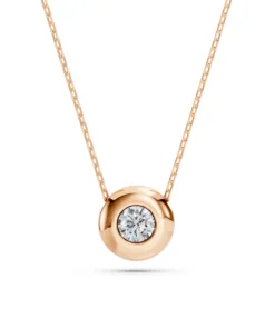 Solitaire Necklace (Round), 0.15 ct — 104-10007(3.4) - Image 7