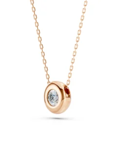 Solitaire Necklace (Round), 0.15 ct — 104-10007(3.4) - Image 8
