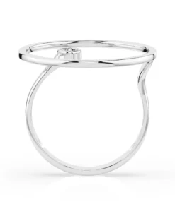 Alternative view of Minimalism Ring (Round), 0.03 ct — 101-10077