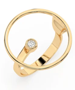 Minimalism Ring (Round), 0.03 ct — 101-10077 - Image 4