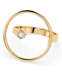 Minimalism Ring (Round), 0.03 ct — 101-10077 - Image 6