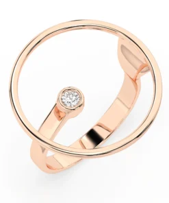 Minimalism Ring (Round), 0.03 ct — 101-10077 - Image 7
