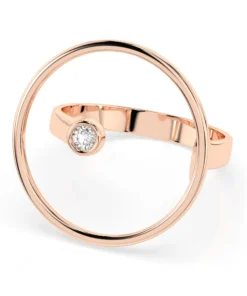 Minimalism Ring (Round), 0.03 ct — 101-10077 - Image 9