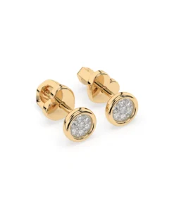 Illusion Earring (Round), 0.08 ct — 102-10068 - Image 5