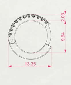 Eternity Earring (Round), 0.22 ct — 102-10109(1.3) - Image 11