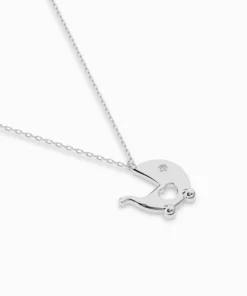 Minimalism Necklace (Round), 0.01 ct — 104-10029 - Image 3