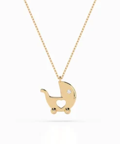 Minimalism Necklace (Round), 0.01 ct — 104-10029 - Image 4