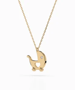Minimalism Necklace (Round), 0.01 ct — 104-10029 - Image 5