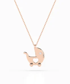 Minimalism Necklace (Round), 0.01 ct — 104-10029 - Image 7