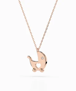 Minimalism Necklace (Round), 0.01 ct — 104-10029 - Image 8
